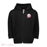Golf Pink Ribbon Breast Cancer Awareness Toddler Zip Fleece Hoodie thumb 0