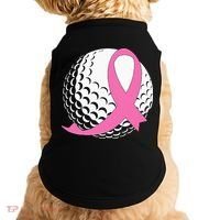 Golf Pink Ribbon Breast Cancer Awareness Doggie Tank thumb 0