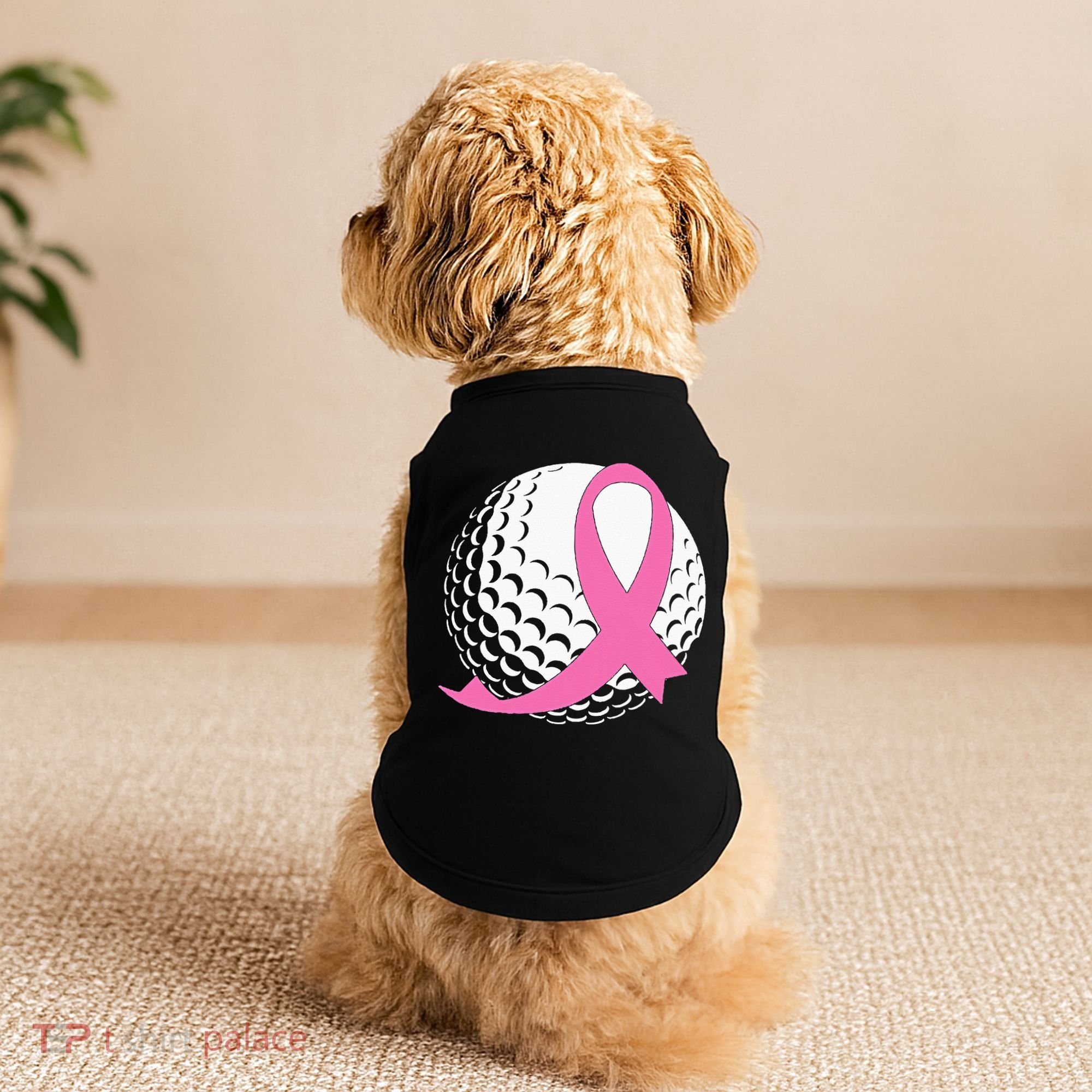 Golf Pink Ribbon Breast Cancer Awareness Doggie Tank