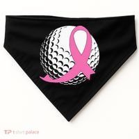 Golf Pink Ribbon Breast Cancer Awareness USA-Made Doggie Bandana thumb 0