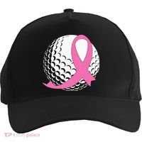 Golf Pink Ribbon Breast Cancer Awareness Five-Panel Snapback Cap thumb 0
