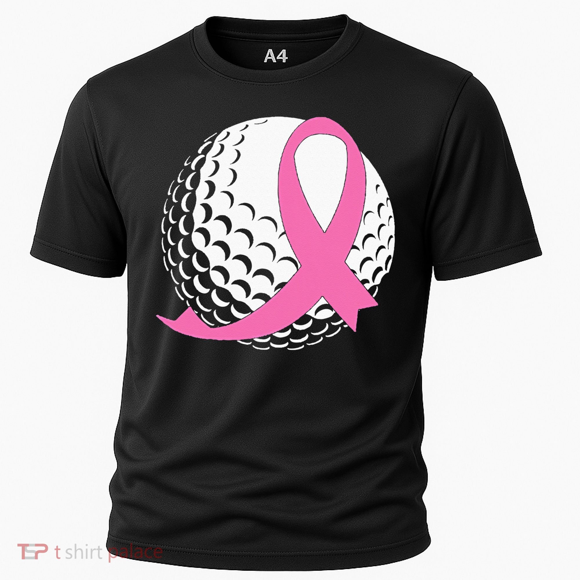 Golf Pink Ribbon Breast Cancer Awareness Cooling Performance Crew T-Shirt