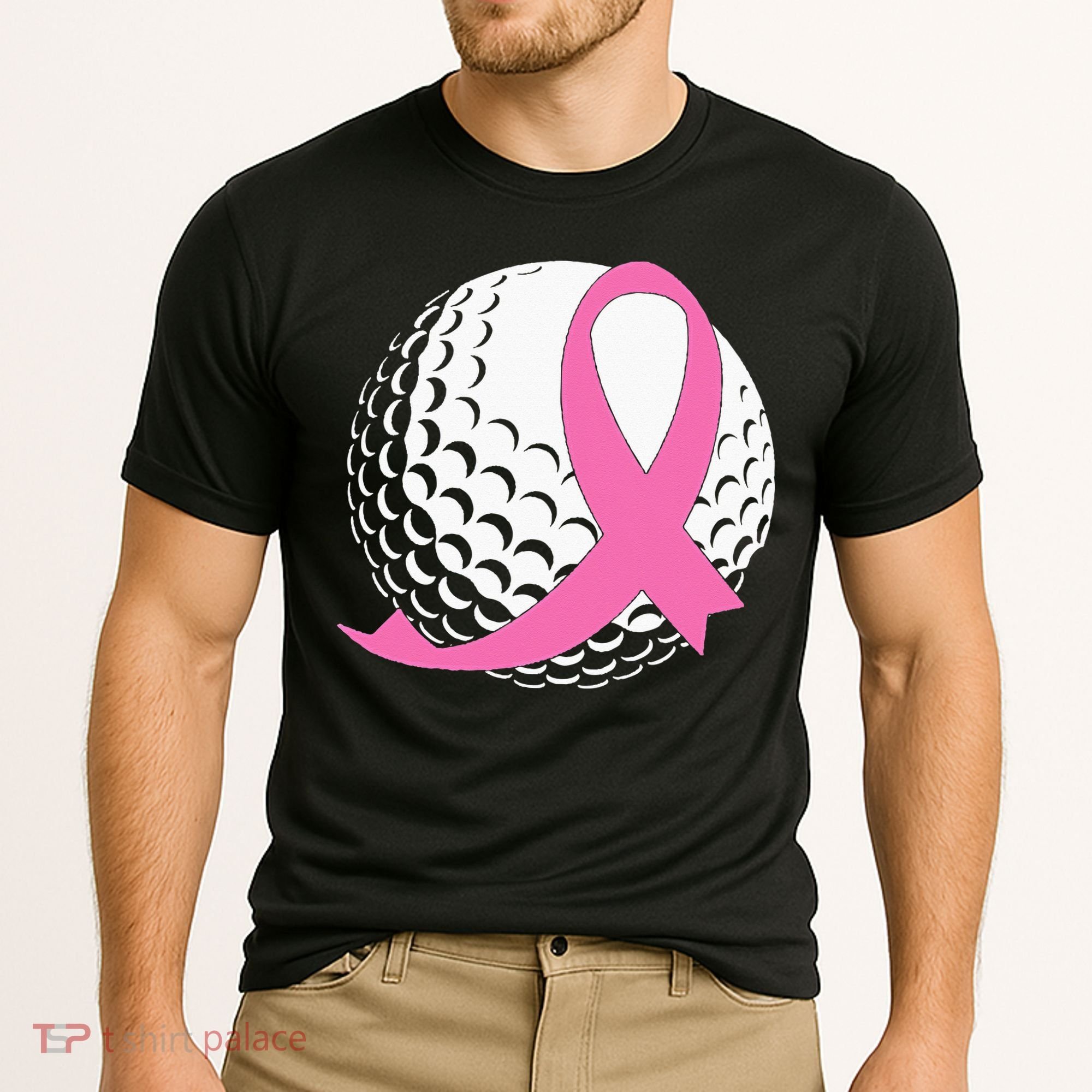 Golf Pink Ribbon Breast Cancer Awareness Cooling Performance Crew T-Shirt