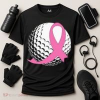 Golf Pink Ribbon Breast Cancer Awareness Cooling Performance Crew T-Shirt thumb 3