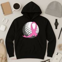 Golf Pink Ribbon Breast Cancer Awareness Hoodie thumb 3