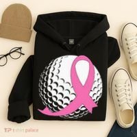 Golf Pink Ribbon Breast Cancer Awareness Hoodie thumb 4