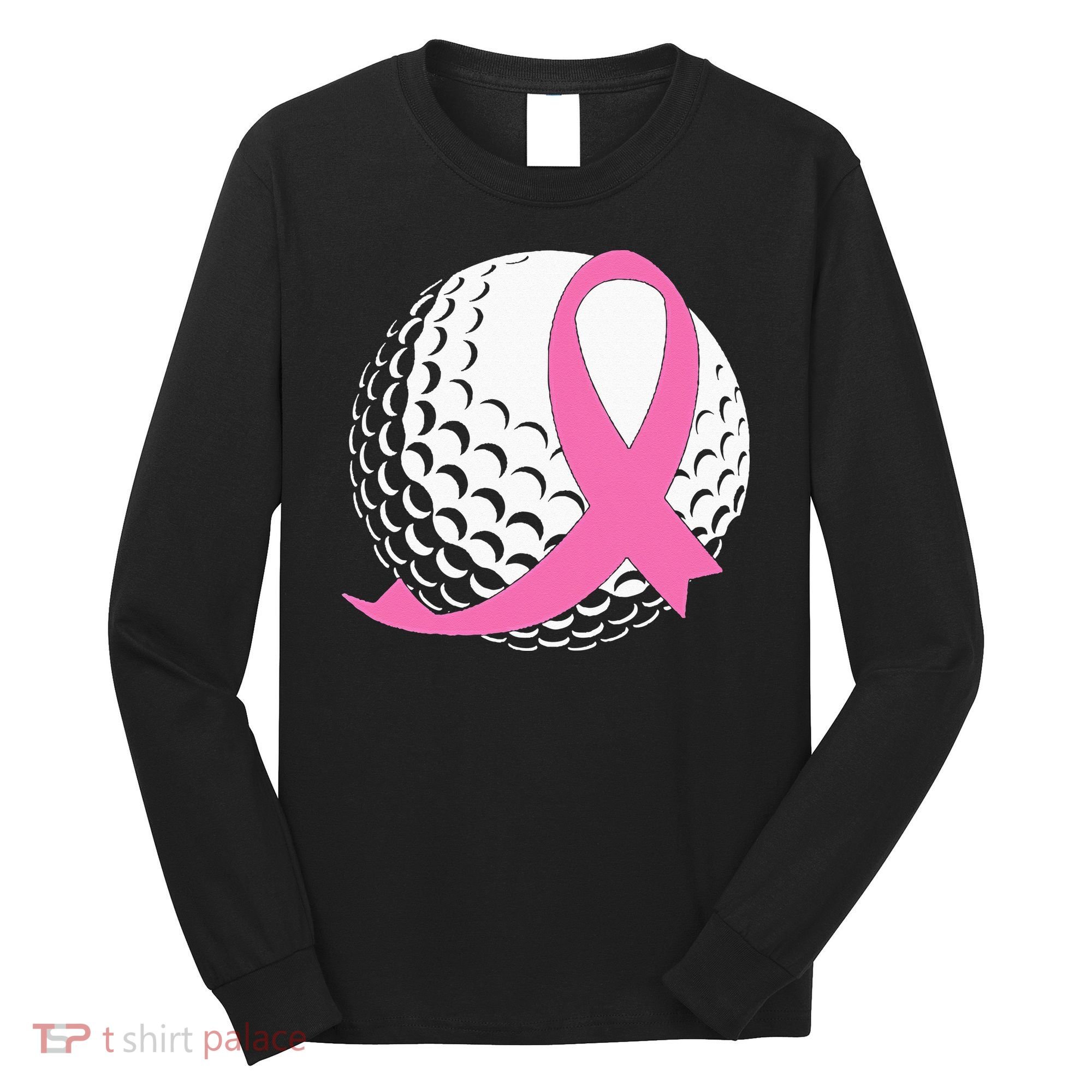 Golf Pink Ribbon Breast Cancer Awareness Long Sleeve Shirt
