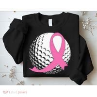 Golf Pink Ribbon Breast Cancer Awareness Sweatshirt thumb 2