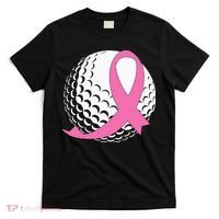 Golf Pink Ribbon Breast Cancer Awareness T-Shirt thumb 0