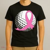 Golf Pink Ribbon Breast Cancer Awareness T-Shirt thumb 3