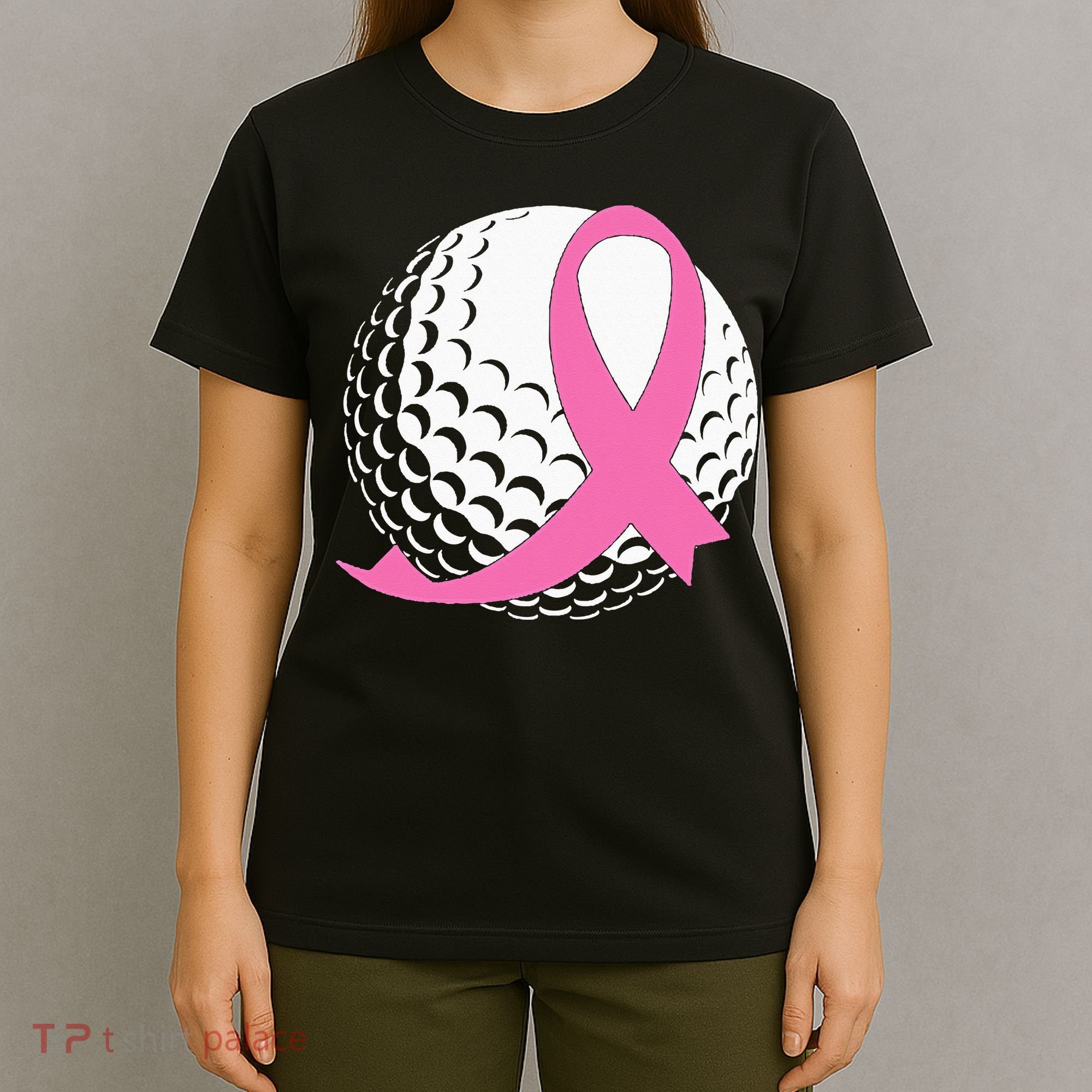 Golf Pink Ribbon Breast Cancer Awareness T-Shirt