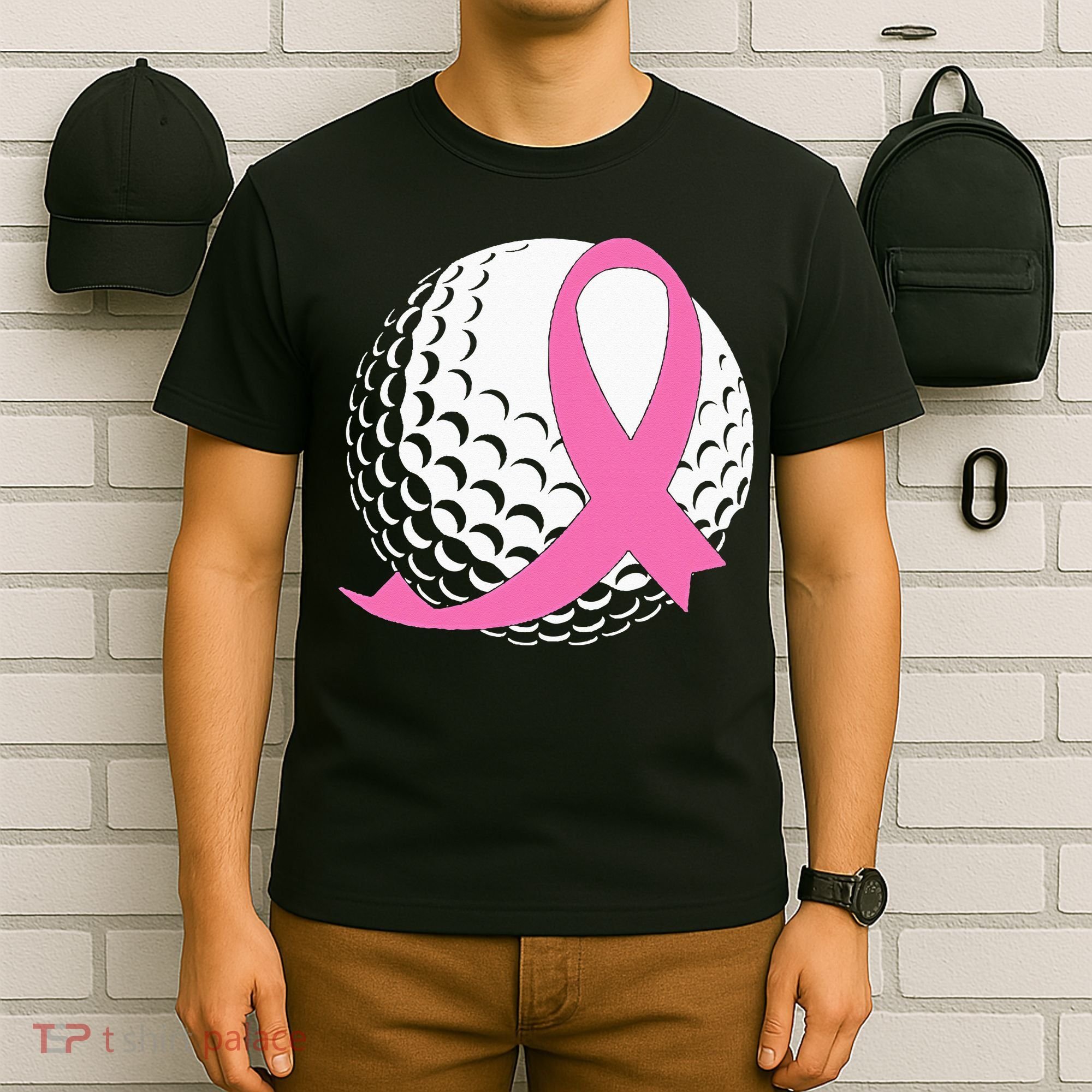 Golf Pink Ribbon Breast Cancer Awareness T-Shirt