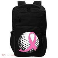 Golf Pink Ribbon Breast Cancer Awareness Impact Tech Backpack thumb 0