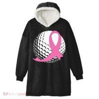 Golf Pink Ribbon Breast Cancer Awareness Hooded Wearable Blanket thumb 0