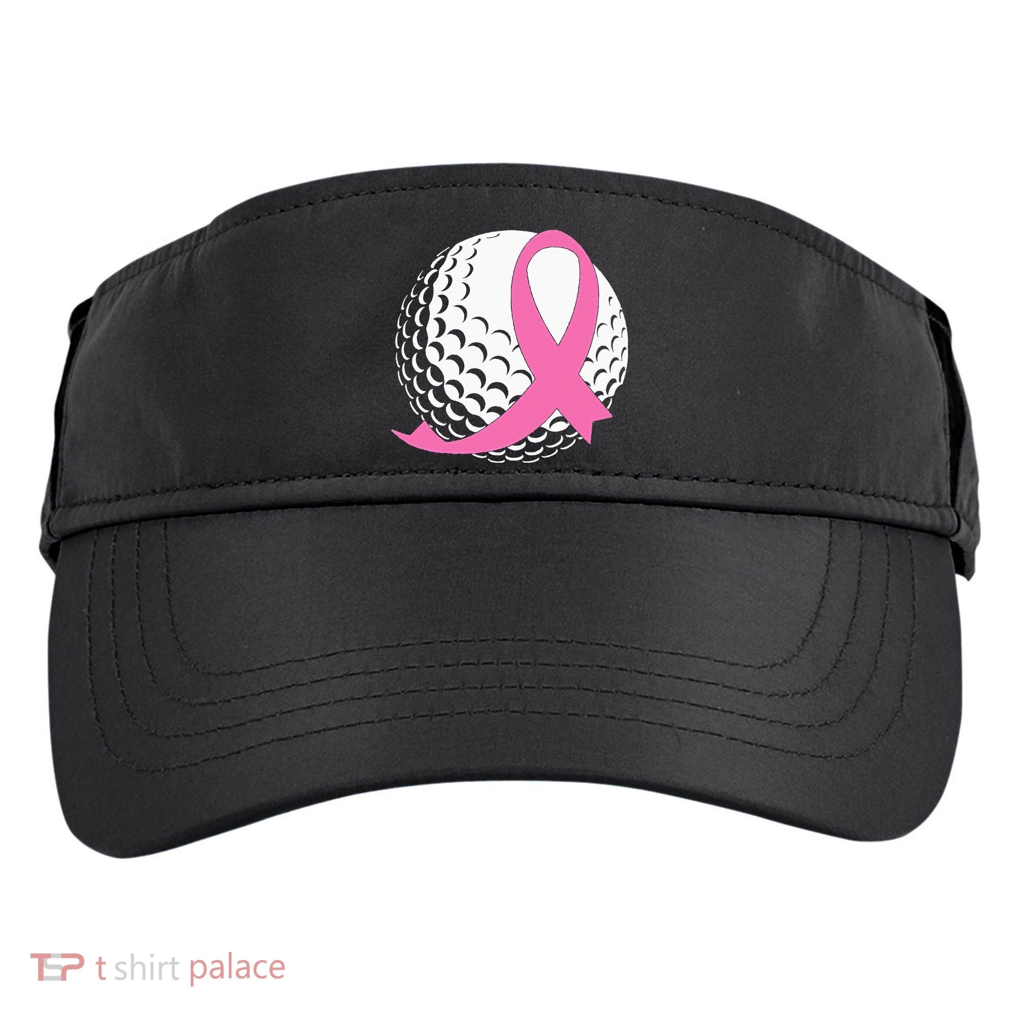 Golf Pink Ribbon Breast Cancer Awareness Adult Drive Performance Visor
