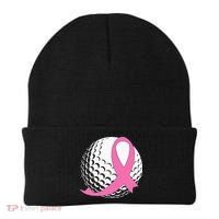 Golf Pink Ribbon Breast Cancer Awareness Beanie thumb 0