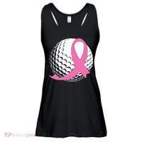 Golf Pink Ribbon Breast Cancer Awareness Ladies Essential Flowy Tank thumb 0