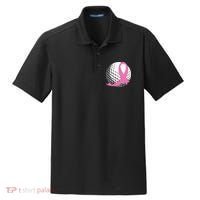 Golf Pink Ribbon Breast Cancer Awareness Dry Zone Grid Polo thumb 0