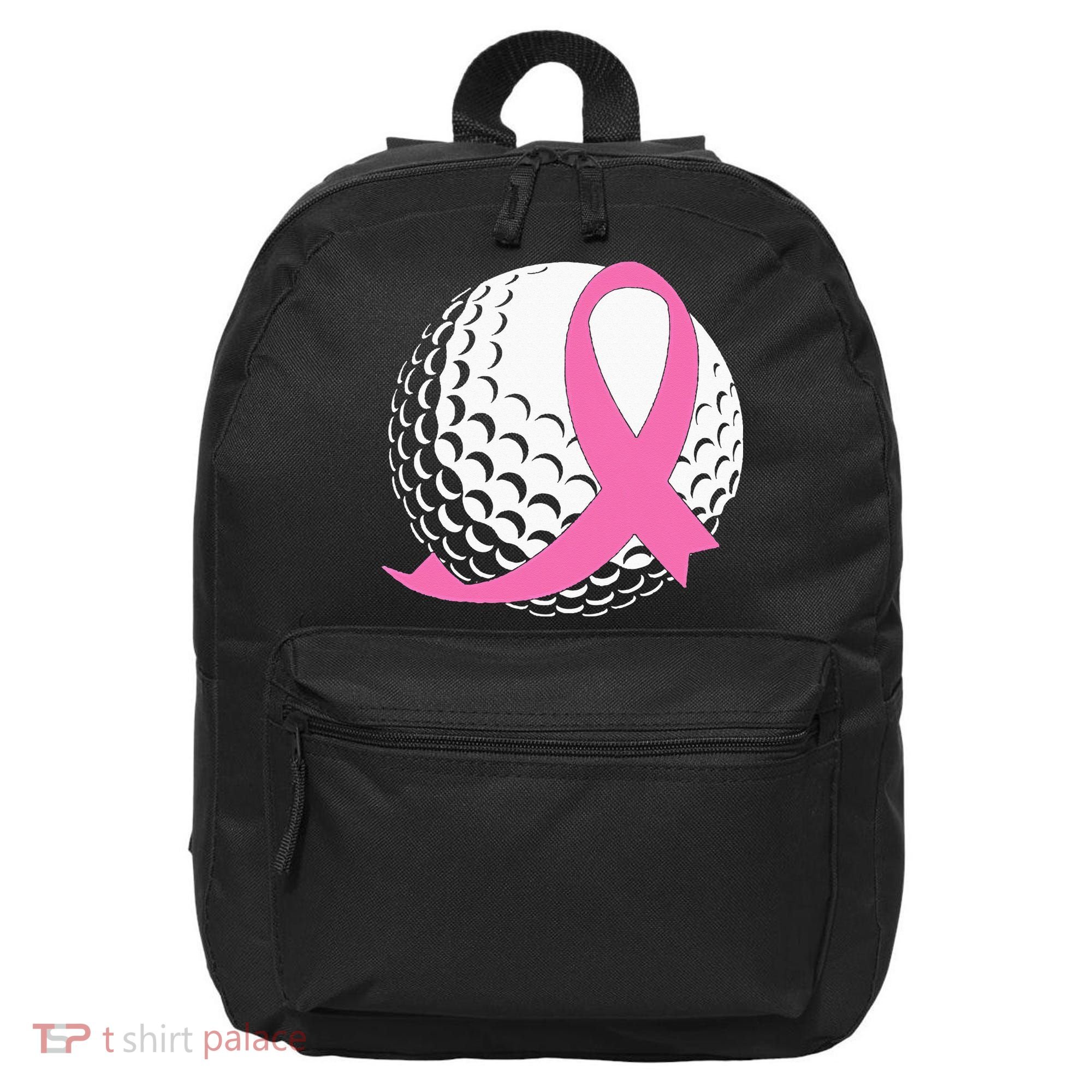 Golf Pink Ribbon Breast Cancer Awareness 16 in Basic Backpack