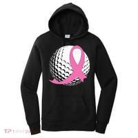 Golf Pink Ribbon Breast Cancer Awareness Women's Hoodie thumb 0