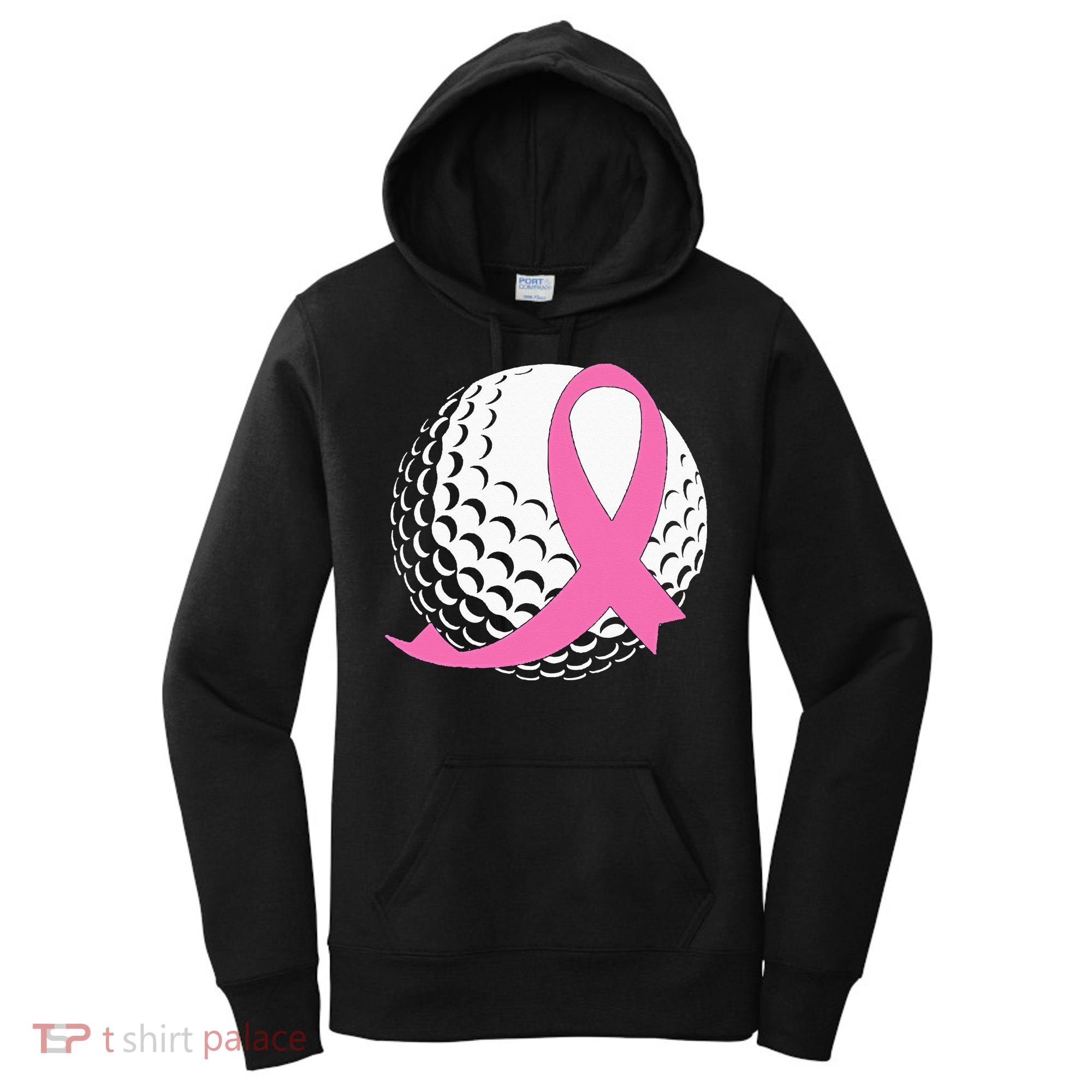 Golf Pink Ribbon Breast Cancer Awareness Women's Hoodie