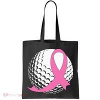 Golf Pink Ribbon Breast Cancer Awareness Tote Bag thumb 0