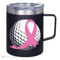 Golf Pink Ribbon Breast Cancer Awareness 12oz Stainless Steel Coffee Mug thumb 0