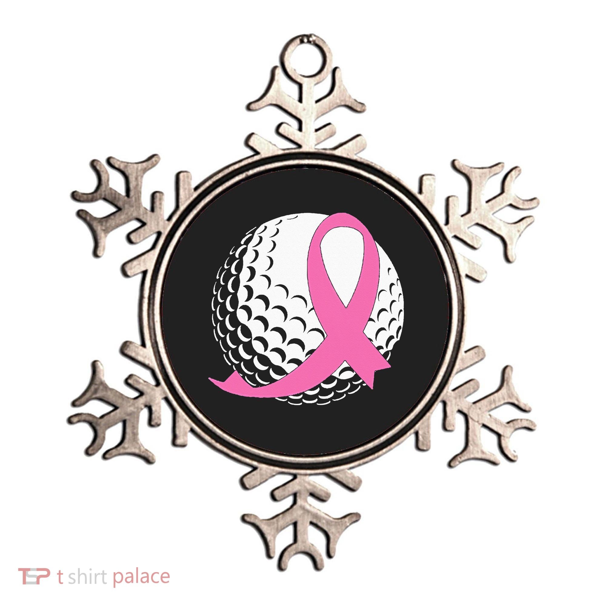 Golf Pink Ribbon Breast Cancer Awareness Ornament