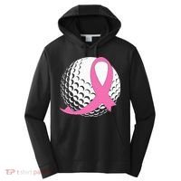 Golf Pink Ribbon Breast Cancer Awareness Performance Fleece Hoodie thumb 0