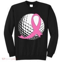 Golf Pink Ribbon Breast Cancer Awareness Tall Sweatshirt thumb 0
