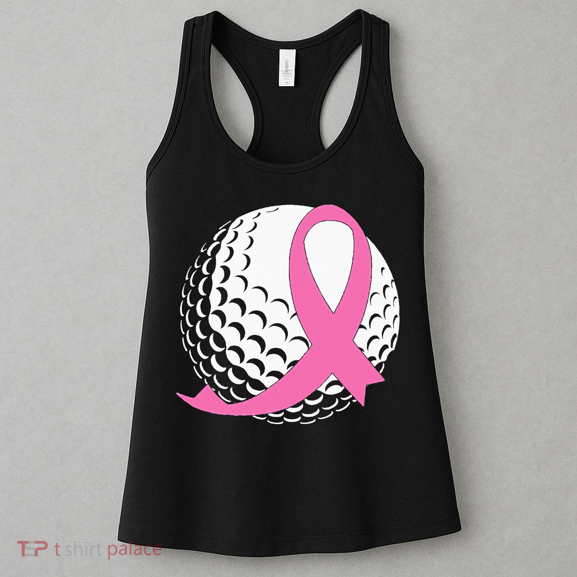 Golf Pink Ribbon Breast Cancer Awareness Women's Tank Top