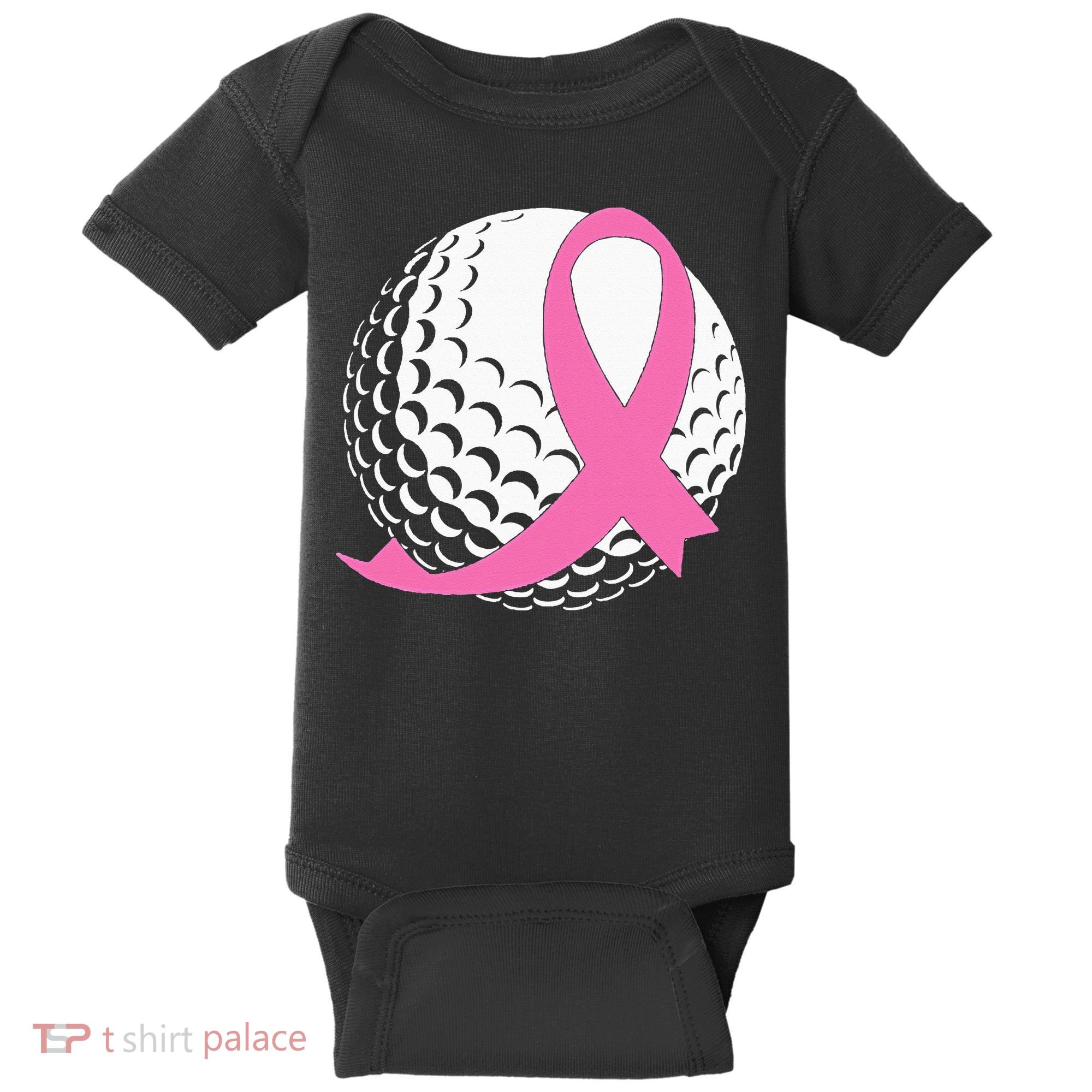 Golf Pink Ribbon Breast Cancer Awareness Baby Bodysuit