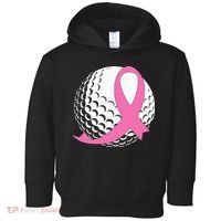 Golf Pink Ribbon Breast Cancer Awareness Toddler Hoodie thumb 0