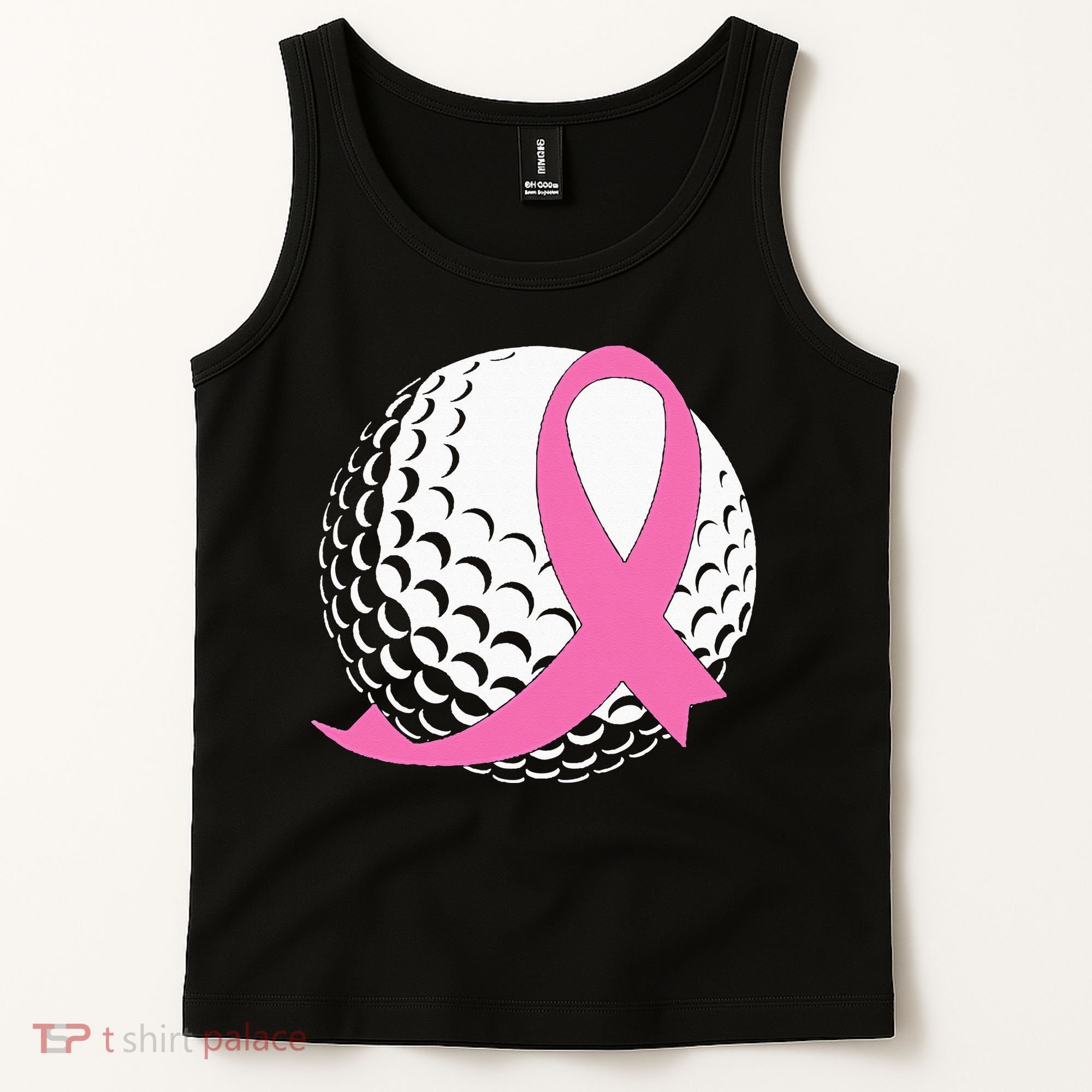 Golf Pink Ribbon Breast Cancer Awareness Tank Top