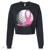 Golf Pink Ribbon Breast Cancer Awareness Cropped Pullover Crew thumb 0