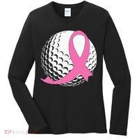 Golf Pink Ribbon Breast Cancer Awareness Women's Long Sleeve Shirt thumb 0