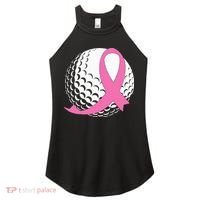 Golf Pink Ribbon Breast Cancer Awareness Women's Perfect Tri Rocker Tank thumb 0