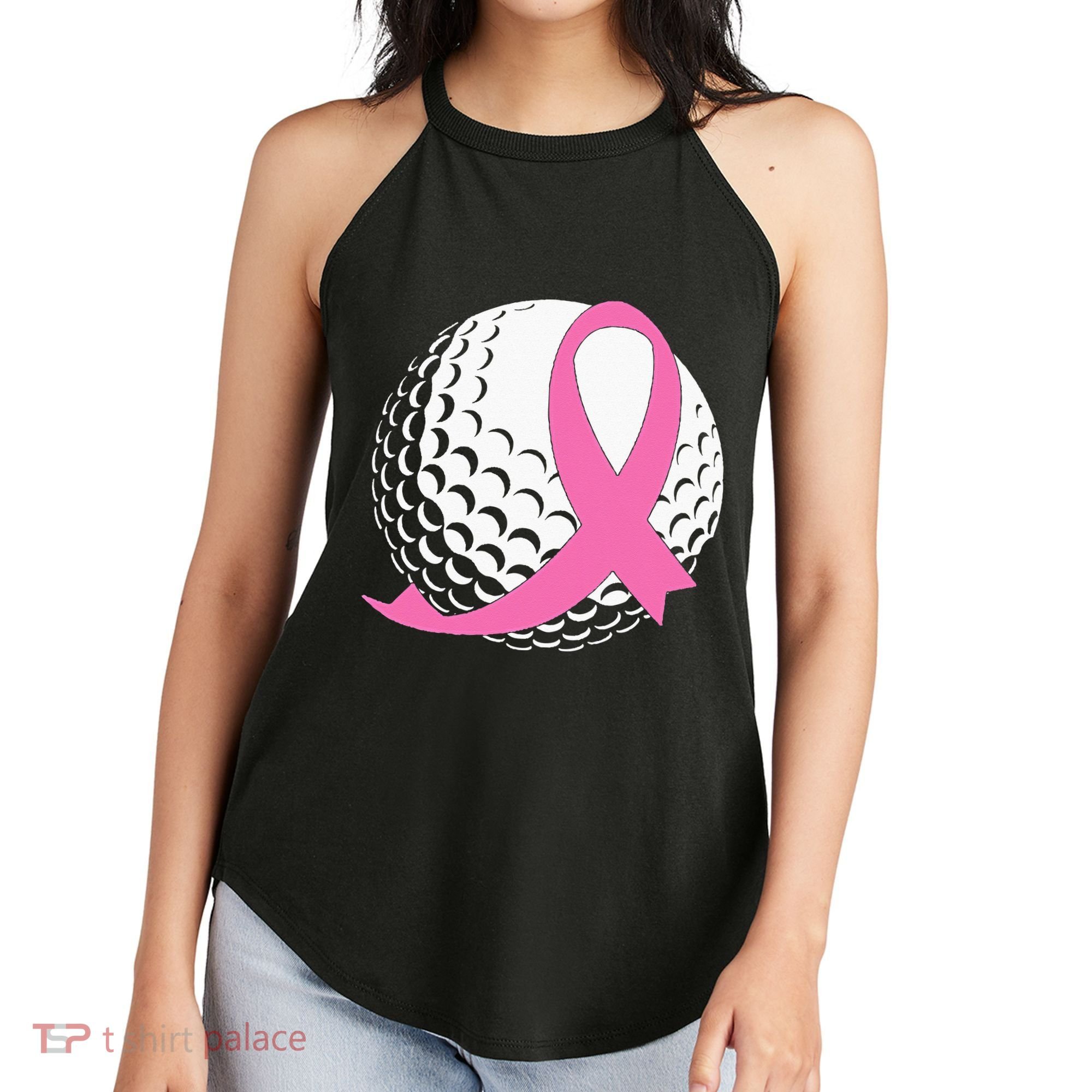 Golf Pink Ribbon Breast Cancer Awareness Women's Perfect Tri Rocker Tank