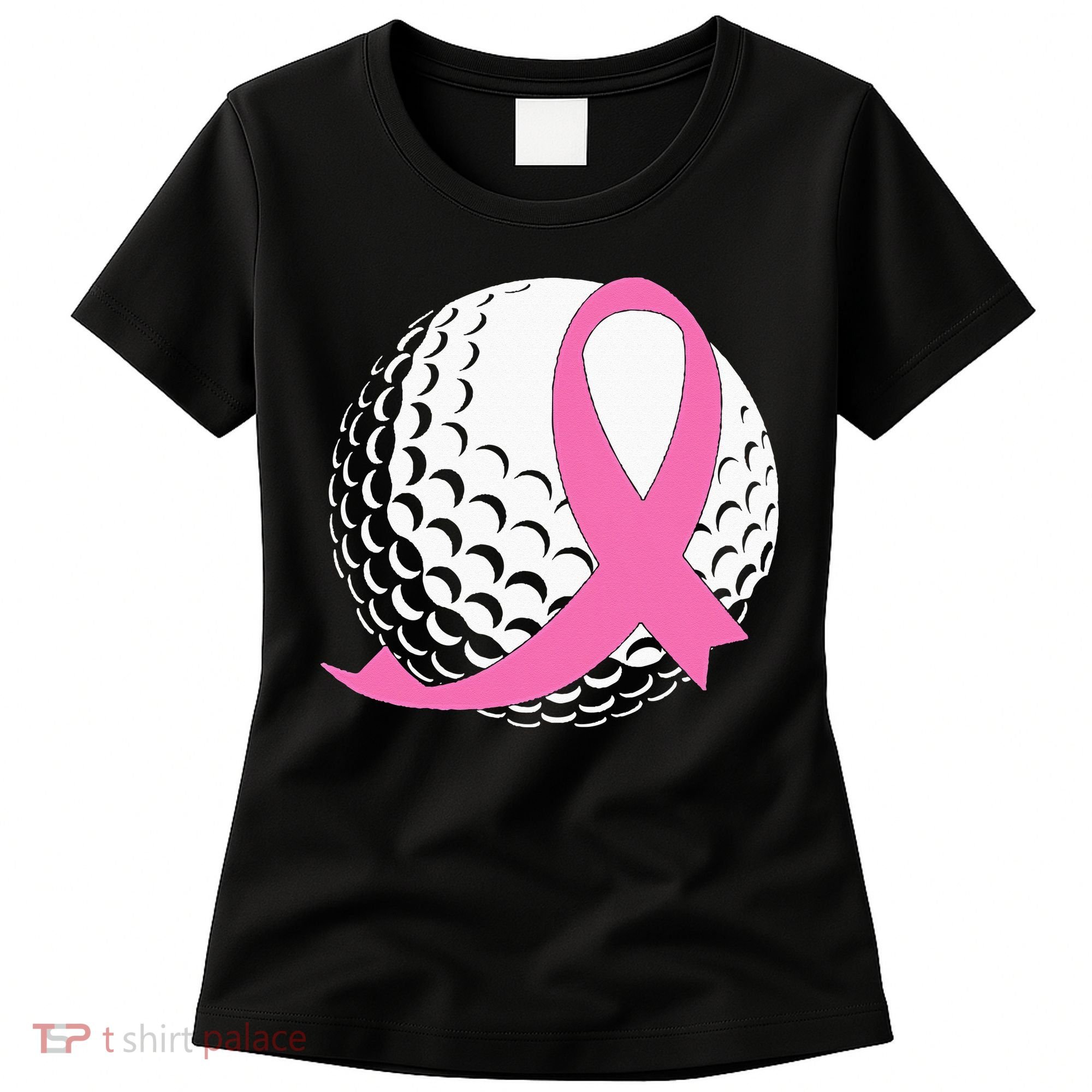 Golf Pink Ribbon Breast Cancer Awareness Women's T-Shirt
