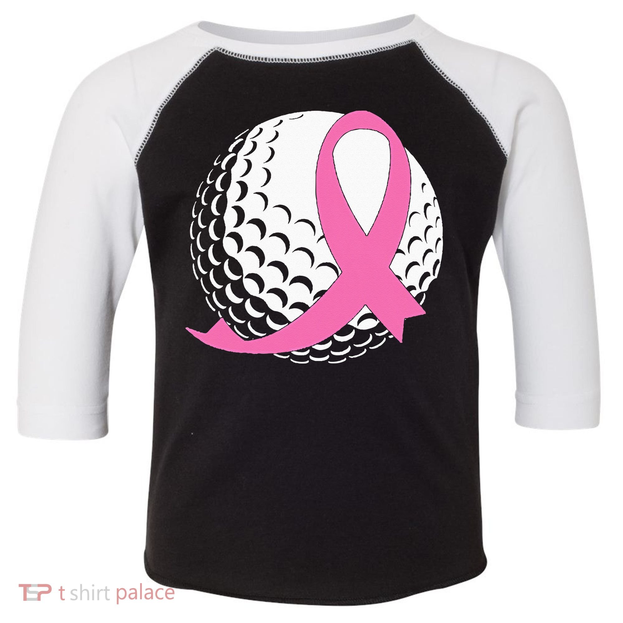 Golf Pink Ribbon Breast Cancer Awareness Toddler Fine Jersey T-Shirt