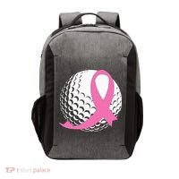 Golf Pink Ribbon Breast Cancer Awareness Vector Backpack thumb 0