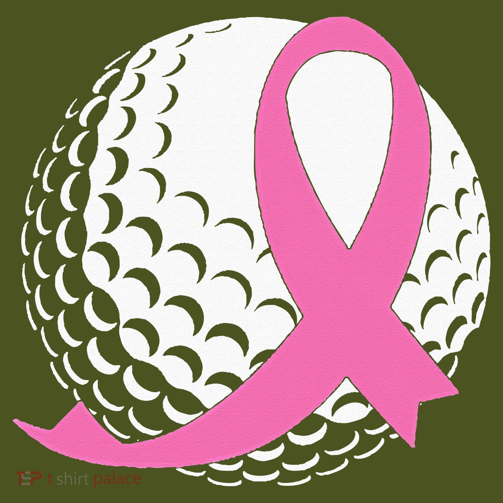 Golf Pink Ribbon Breast Cancer Awareness The Baniff Cuffed Pom Beanie