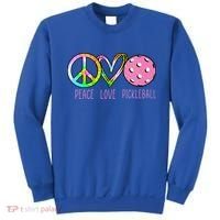 Girls Pickleball Retired Ladies Peace Love Pickleball Sweatshirt thumb 0