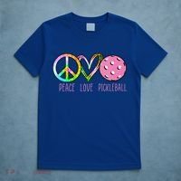 Girls Pickleball Retired Ladies Peace Love Pickleball T-Shirt thumb 5