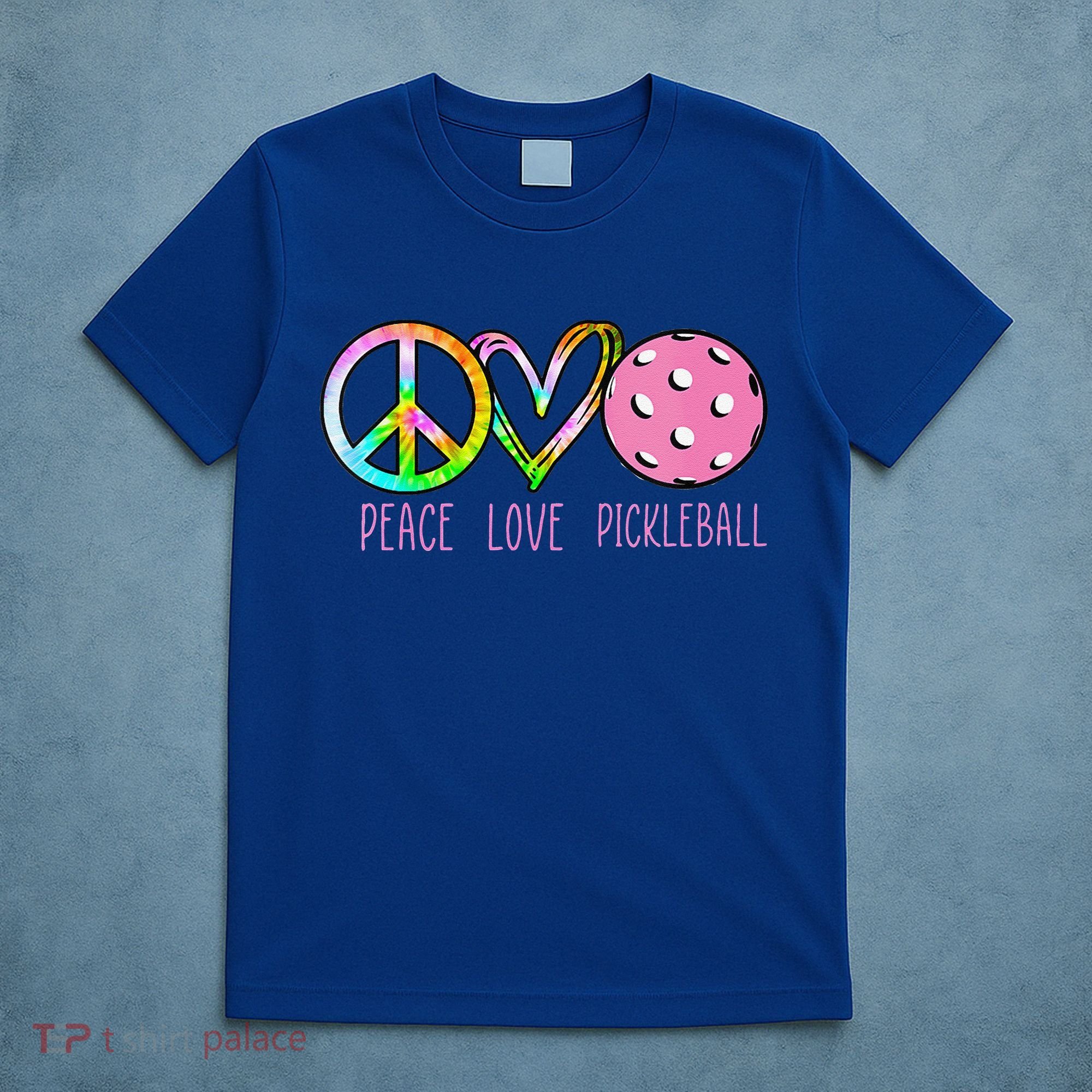 Girls Pickleball Retired Ladies Peace Love Pickleball T-Shirt