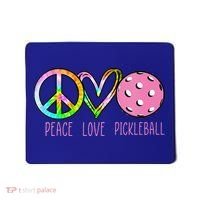 Girls Pickleball Retired Ladies Peace Love Pickleball Mousepad thumb 0