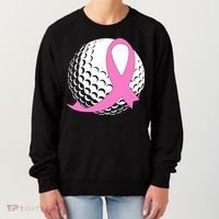 Golf Pink Ribbon Breast Cancer Awareness Women's Sweatshirt thumb 0