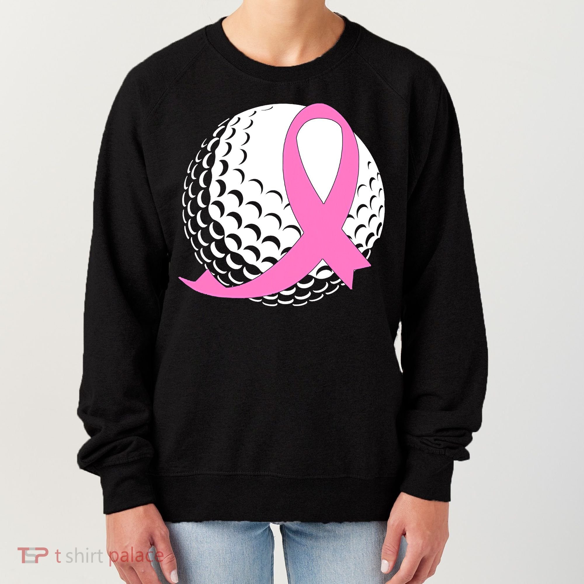 Golf Pink Ribbon Breast Cancer Awareness Women's Sweatshirt