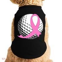 Golf Pink Ribbon Breast Cancer Awareness Doggie Tank thumb 0