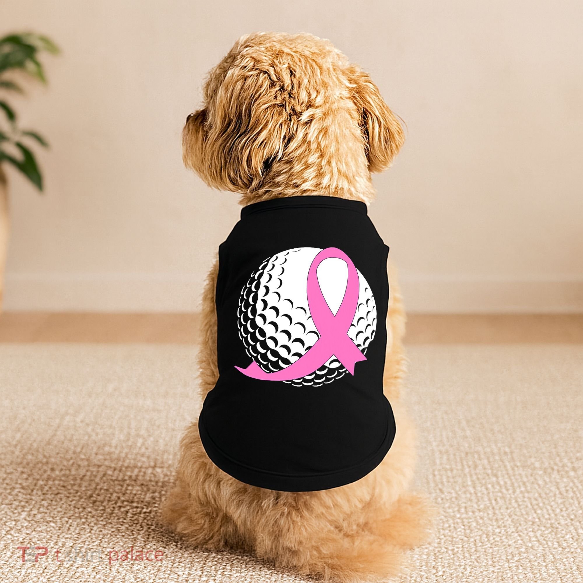 Golf Pink Ribbon Breast Cancer Awareness Doggie Tank